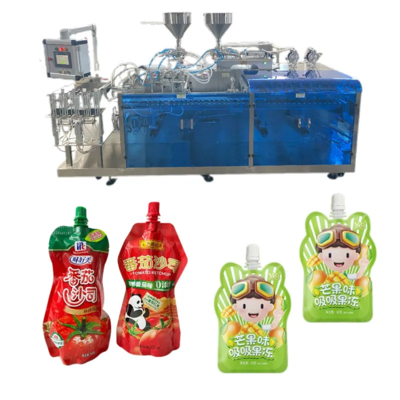 Horizontal film heat tunnel shrink cup noodles sealing packing wrapping machine