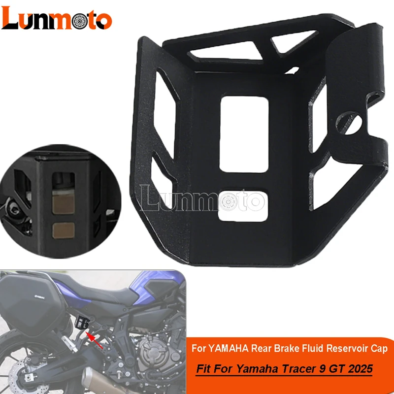 

For Yamaha Tracer 9 GT 2025 CNC Aluminum Rear Brake Fluid Reservoir Cap Oil Cup Guard Cover Anodized Motorcycle Level Protector