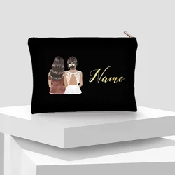 Personalized Name Cosmetic Bag for Lady Makeup Custom Bridesmaid Maid of Honor Make Up Pouch Bachelorette Party Gift Mini Clutch