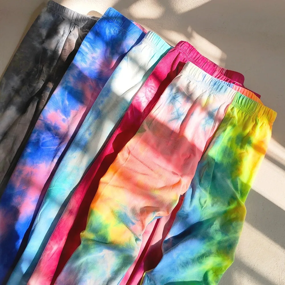 سراويل غير رسمية ملونة غير منتظمة للأطفال ، ليغنغز مرن بقصة ضيقة ، سراويل طفلة رضيعة ، الربيع والصيف