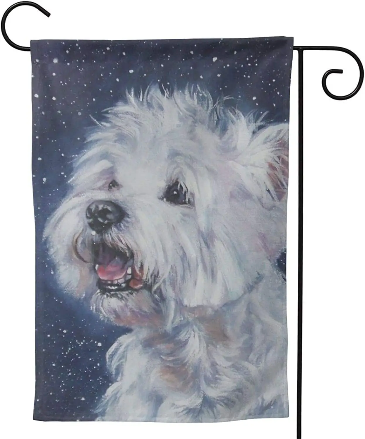 Garden Flags Westie West Highland Terrier Dog Winter Pet Christmas Seasonal Family Double Sided Garden Flag Outdoor Funny Decora