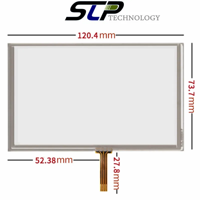 Touch Screen Glass Handwritten Panel Digitizer AT050TN33 AT050TN33 V.1 AT050TN35 HSD050IDW1-A20-RIC Resistance 120.4mm * 73.7mm