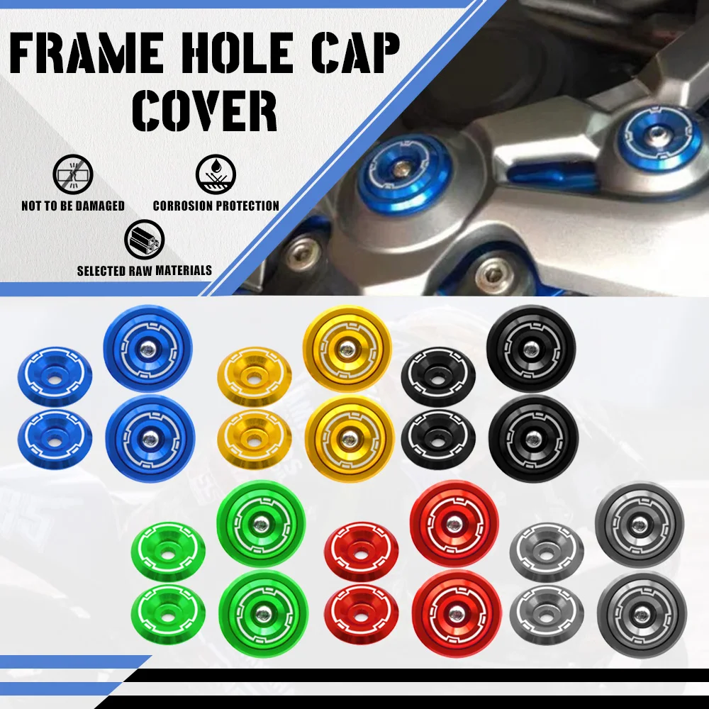 

Motorcycle Accessories Frame Hole Cap Cover With Screws Fairing Guard For Kawasaki Z900 Z 900 2017 2018 2020 2019 2021 Aluminum