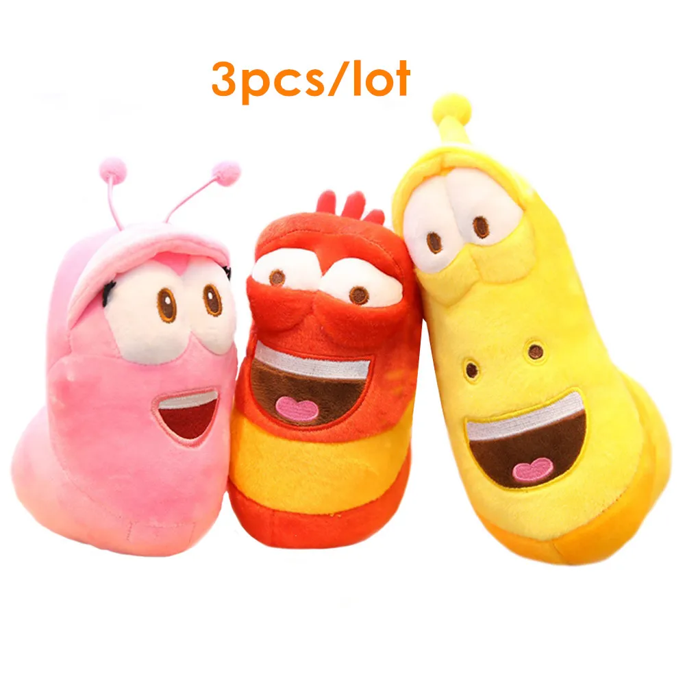 

3pcs/lot Korean Anime Fun Insect Slug Creative Larva Plush Toys Cute Stuffed Worm Dolls for Children Birthday Gift Hobbies