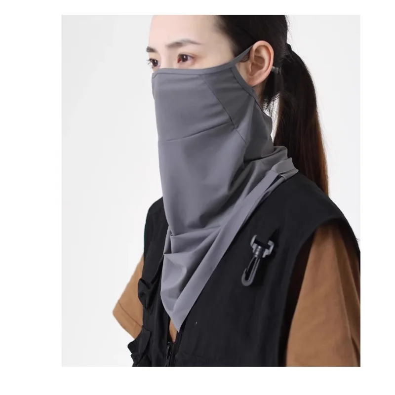 

Cycling sunshade breathable gauze neck protection triangular face towel full face