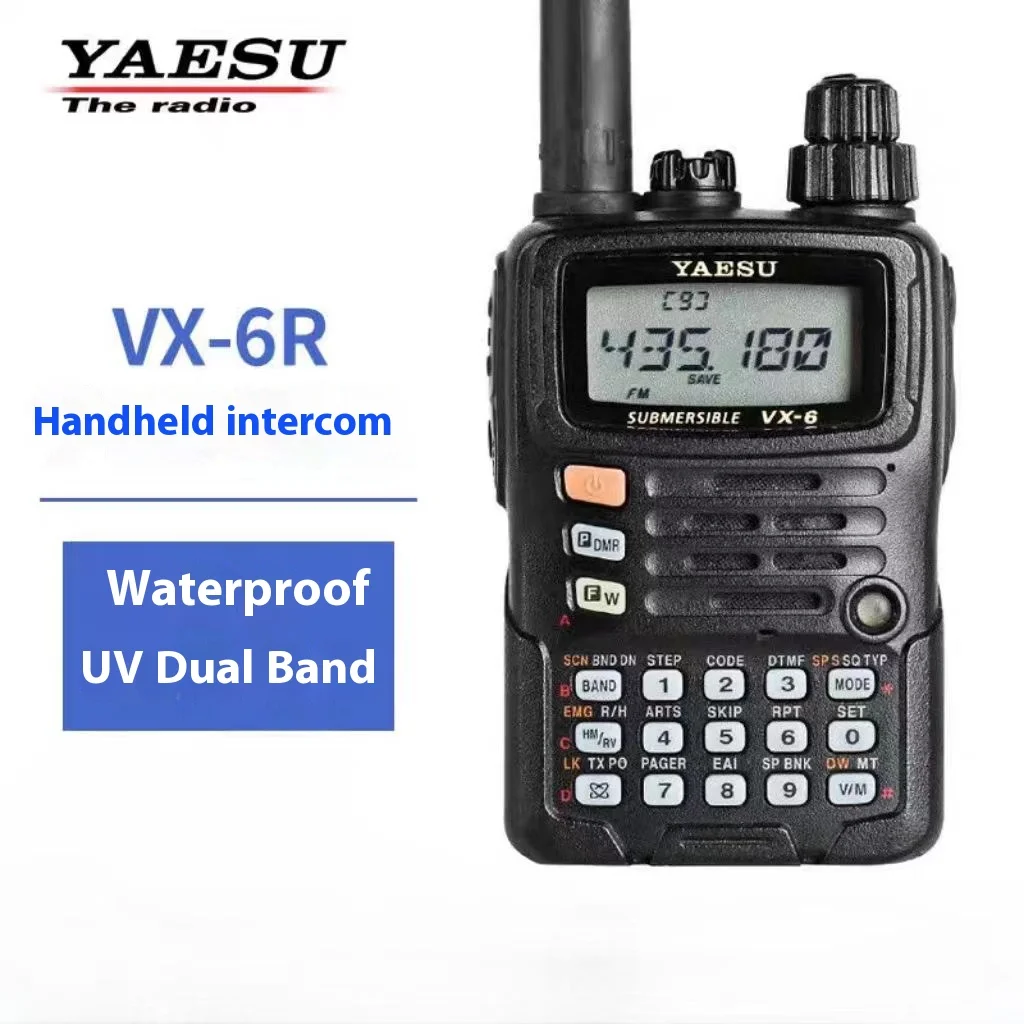 YAESU VX-6R جهاز إرسال واستقبال لاسلكي VX 6R ثنائي النطاق UHF VHF راديو متنقل محمول