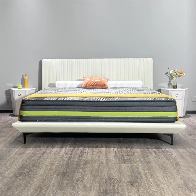 Household master bedroom Napa leather fairy bed 1.8 meters shell bed soft bed