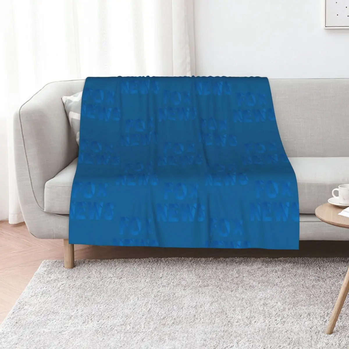Fox news clean blue theme Throw Blanket halloween Soft Big Soft Plaid Winter beds blankets and throws Furry Blankets