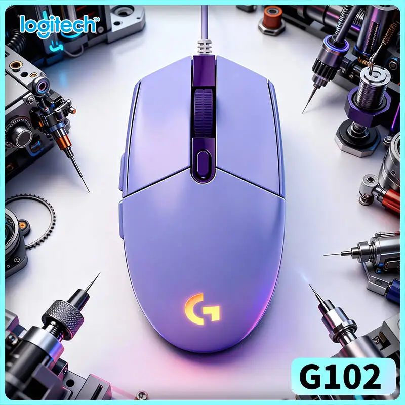 

Logitech G102 Wired Mouse HERO High Precision Sensor RGB Lighting 6 Customizable Keys Perfect for Gaming Work From Home