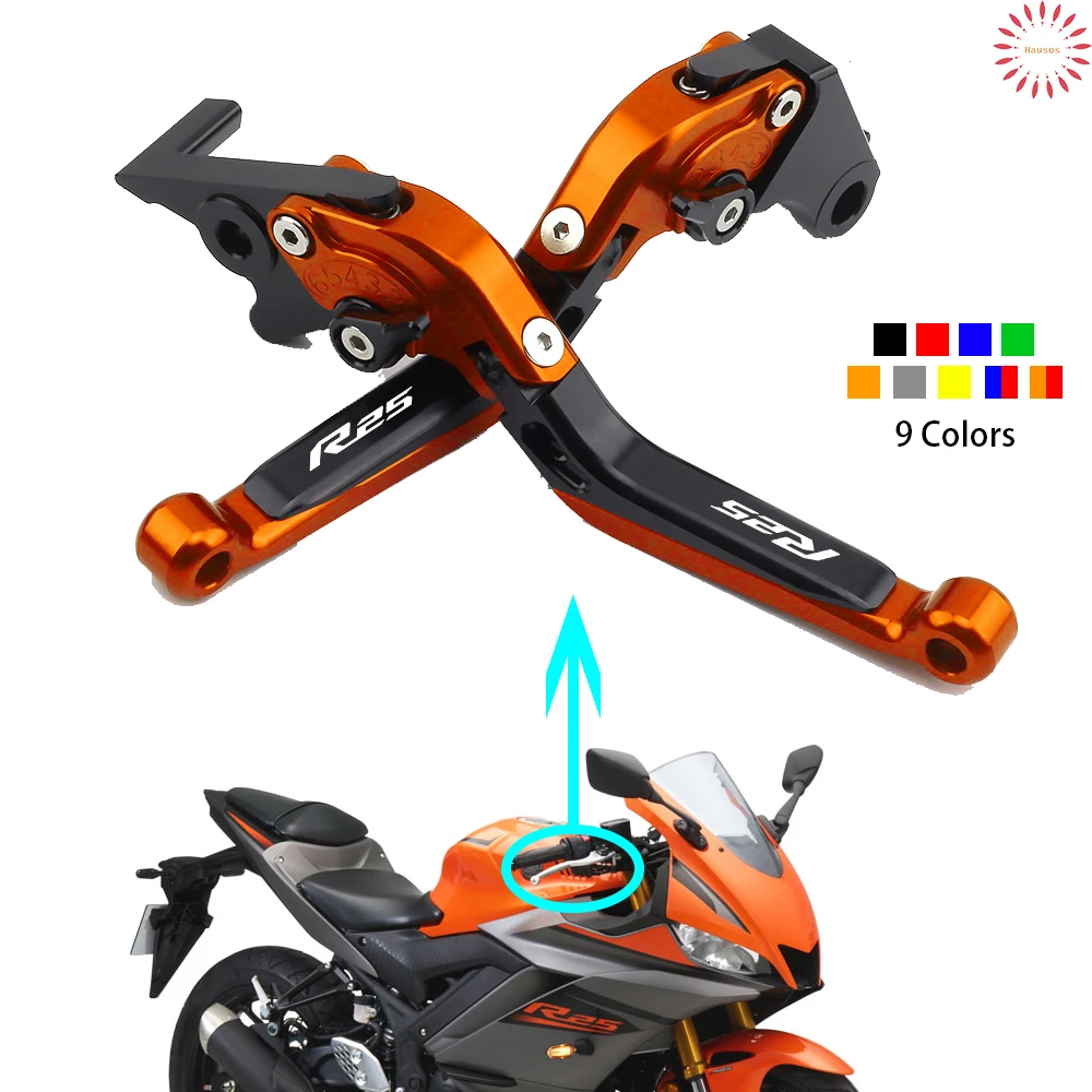 

6 Gear For Yamaha YZFR25 YZF-R25 R25 2015-2023 Clutch Lever Brake Lever Set Motorcycle Folding Extendable Brake Accessories