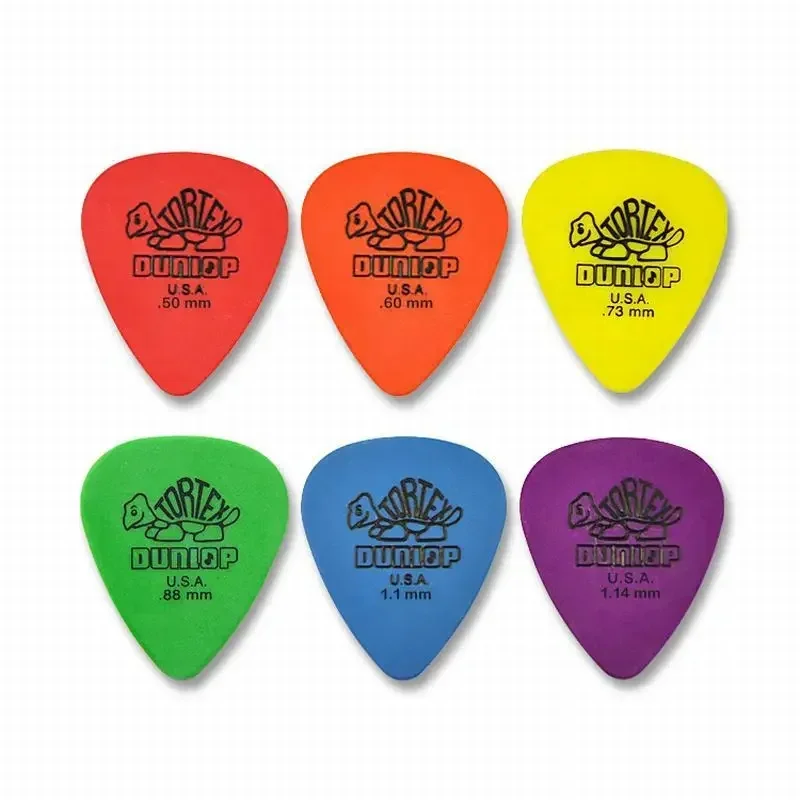 10pcs Dunlop Guitar Picks Electric Guitar Parts Picks Accessories 6 Kinds Thickness Picks With Box