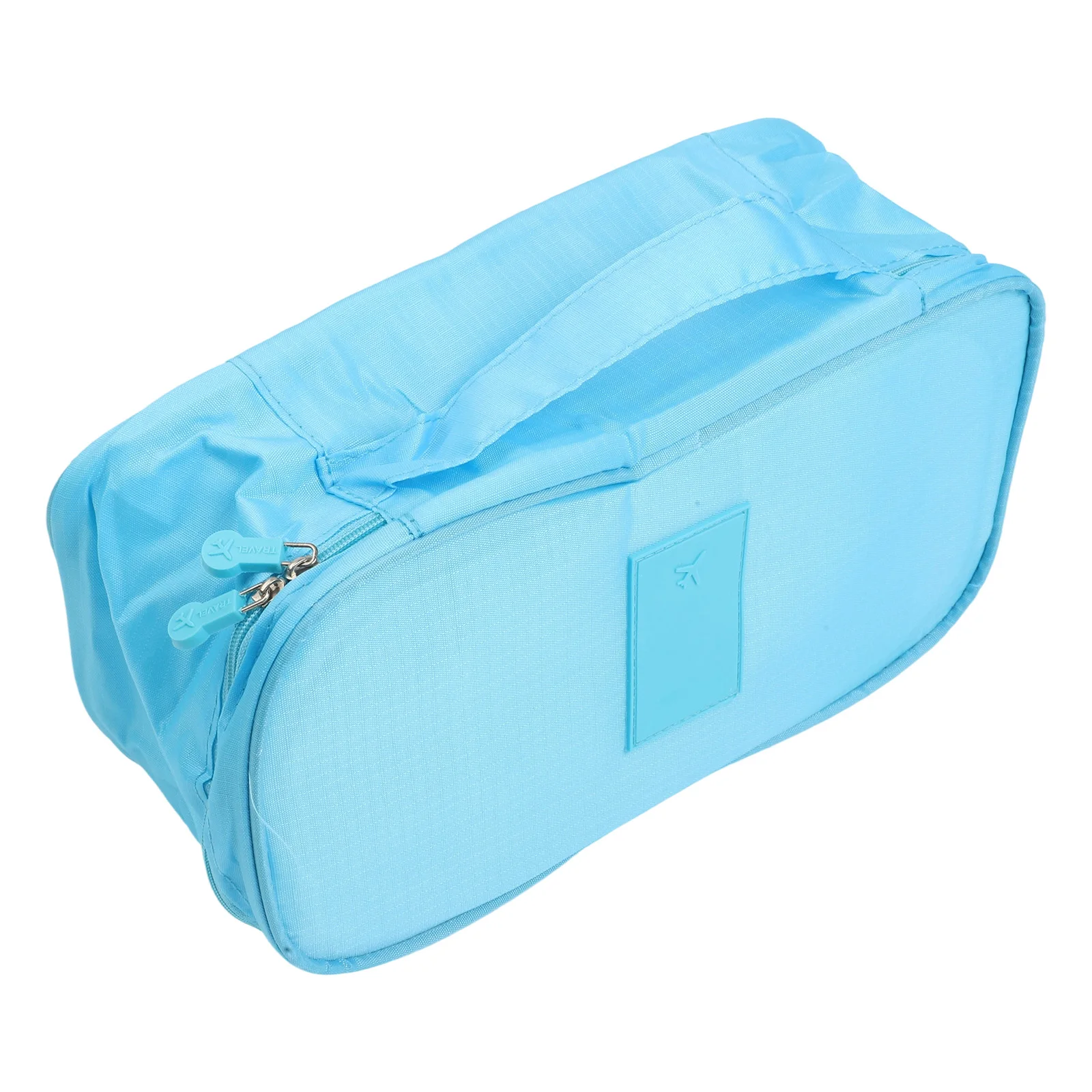 Compact bra storage bag with classification compartments for travel for lingerie underwear and cosmetic essentials