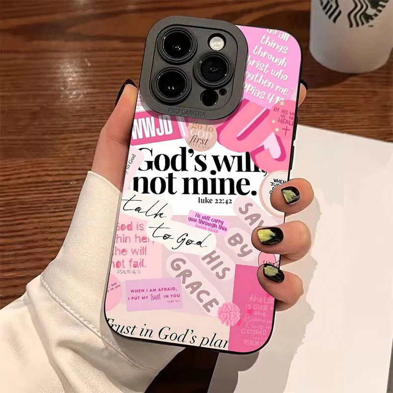 Slogan Say By His Grace God Pattern Phone Case For Xiaomi Poco X7 X6 X5 X3 F6 F5 M6 Pro Mi 13 12 11 Lite 14T 14 13T 12TPRO Cover