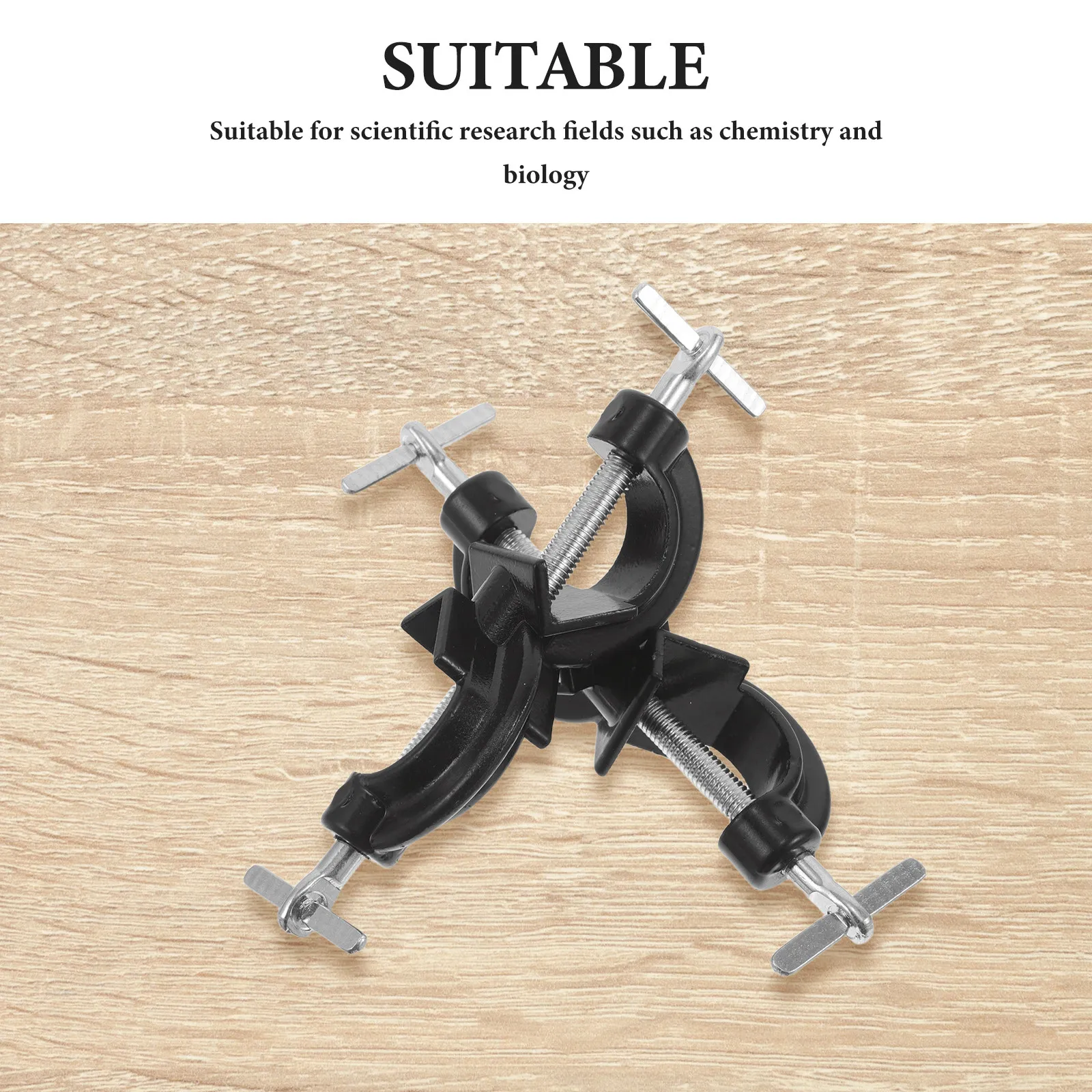 2Pcs Lab Stand Clamp Adjustable Alloy Double Bosshead Cross Clamp for Test Tubes Flasks Laboratory Rod Holder Chemistry Biology