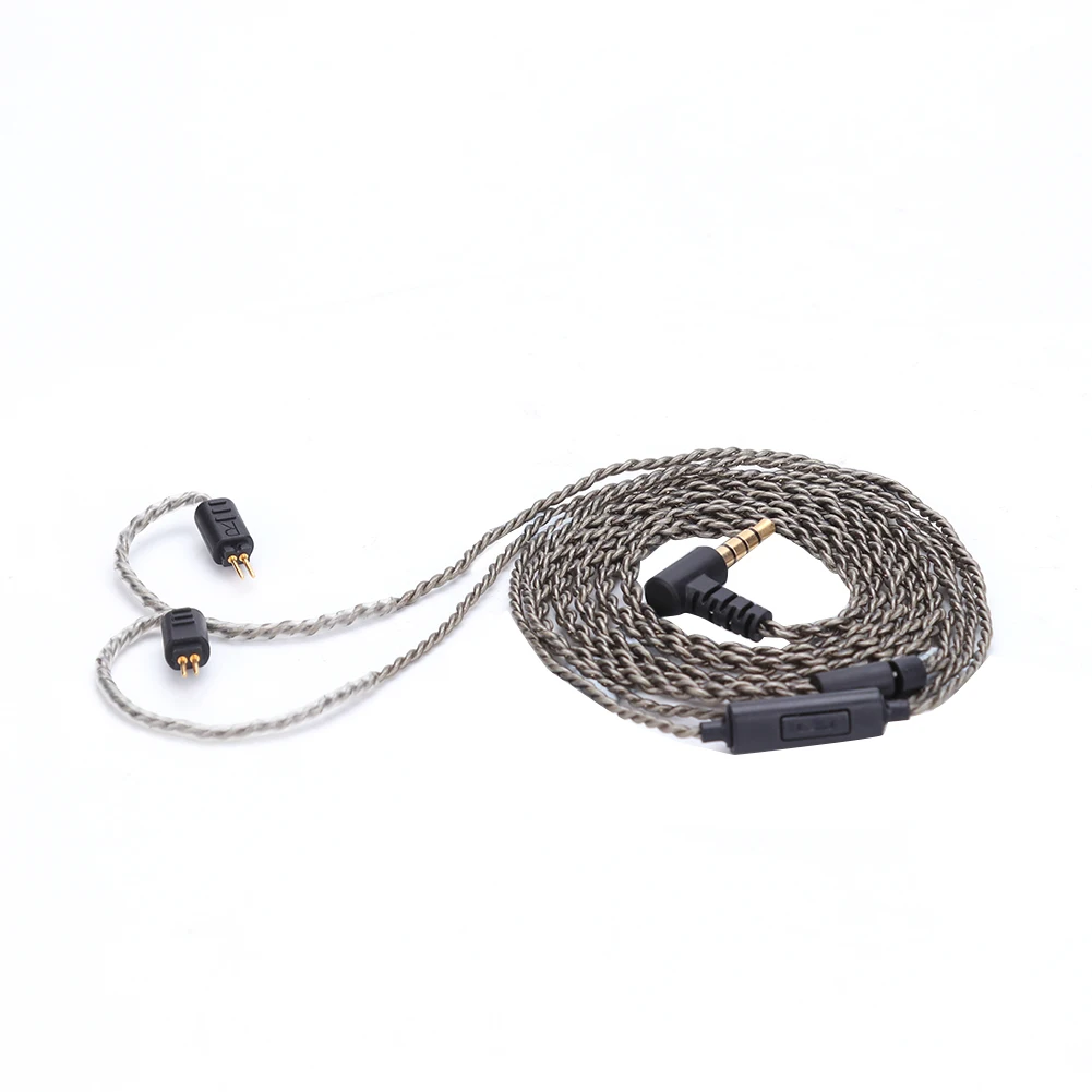 ["Weston 1964 UE3X UE18 W4R Cabo de fone de ouvido de cobre de cristal único Portabilidade Portabilidade conveniente 0,78 mm Fio misto de 2 pinos com microfone"]