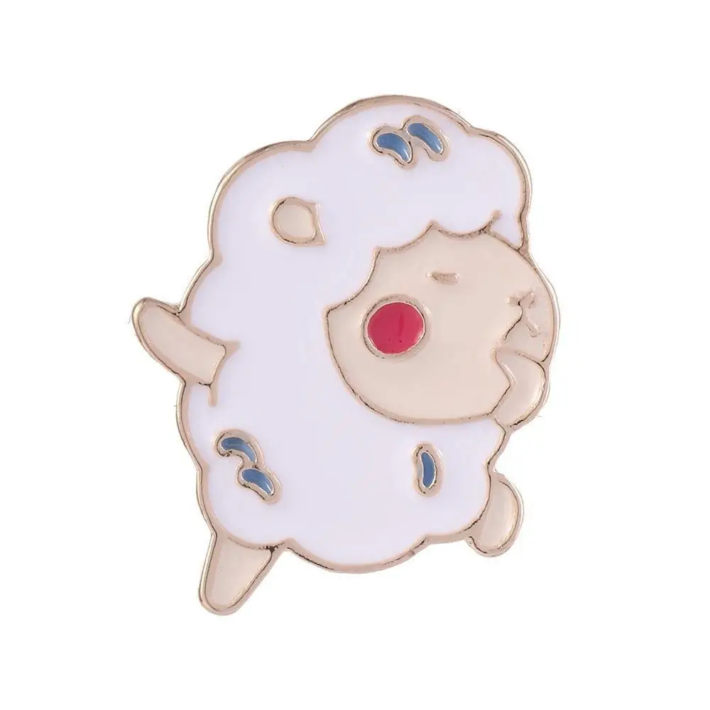 Coat Little Sheep Jesus Messiah Brooches Interest Swag Dancing Enamel Brooches Happy Cute Shirt Lapel Pins Jewelry Gift