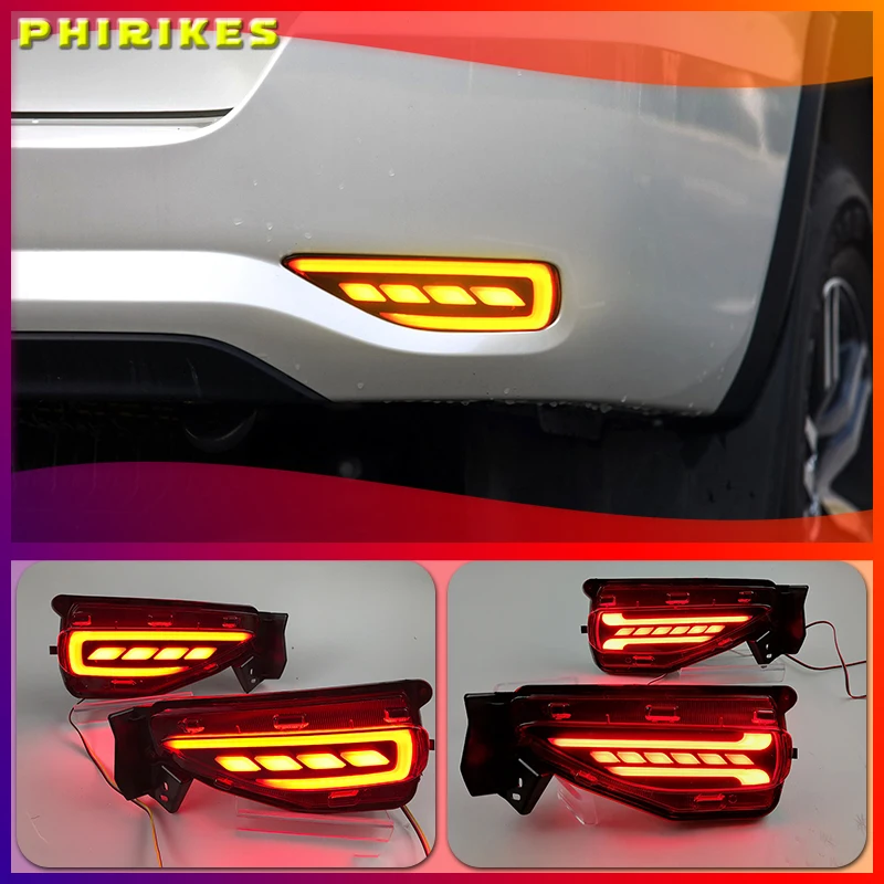 LED Reflector Rear Bumper Tail Light for Toyota Fortuner SW4 2015 2016 2017 2018 2019 2020 Driving Stop Brake Lamp