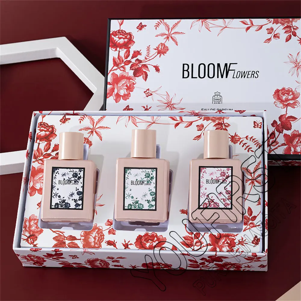 Caja De regalo De Perfume De marca para Mujer, conjunto De 3 uds., Perfumes De fragancia Floral duraderos De 90ml, Perfumes De Mujer originales, fragancia De Colonia, Parfum Pour Femme