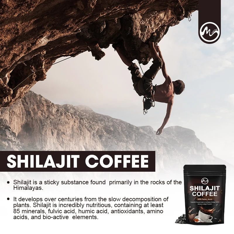 Minch 100g Shilajit Coffee with Xylitol Guarana Extract Ginseng Chaga Reishi Memory & Brain Function Strengthens Immune System - view 4