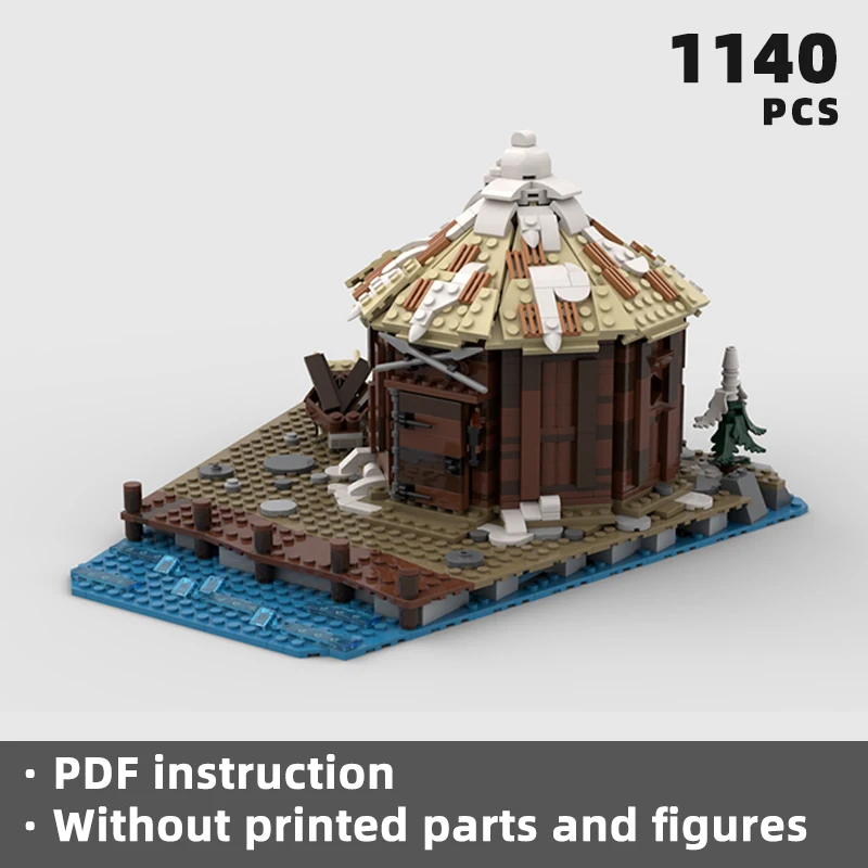 historic Viking storage hut scene bricks village expansion house diorama blocks mdieval modular building moc unique display