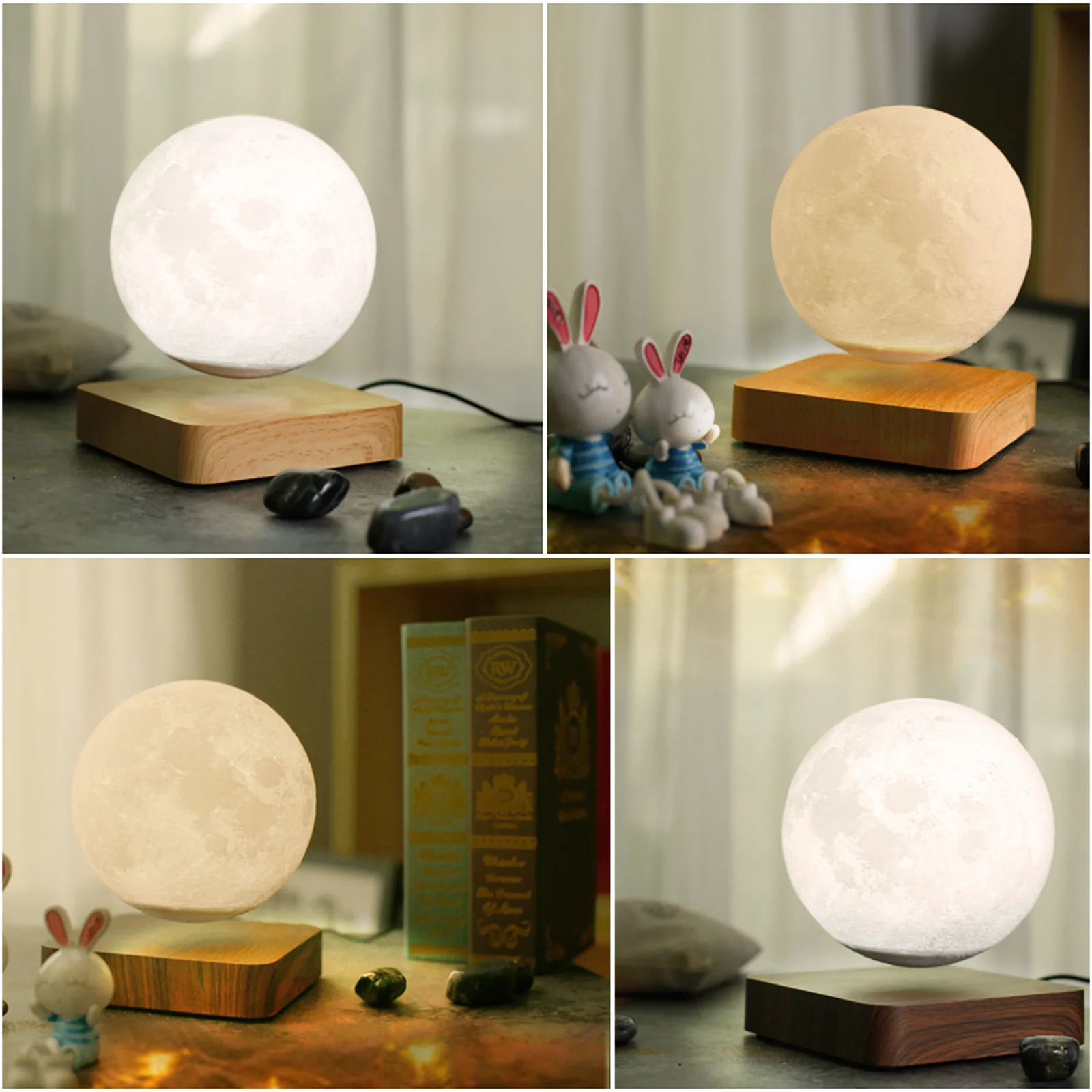 

Maglev Lunar Light Home 3D Printing Decoration Decoration Valentine's Day Gift Nightlight Adjustable Tri color Light