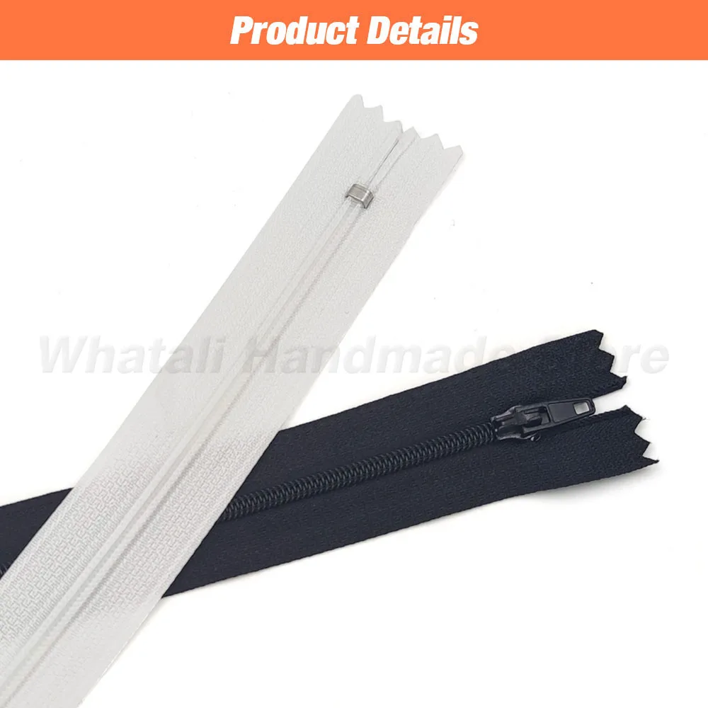 10-100Pcs 20cm 7.87inch #3 Nylon Zippers Nylon Coil Zipper Closed-End For DIY Tailor Garment Handbag Cloth Sewing Accessories