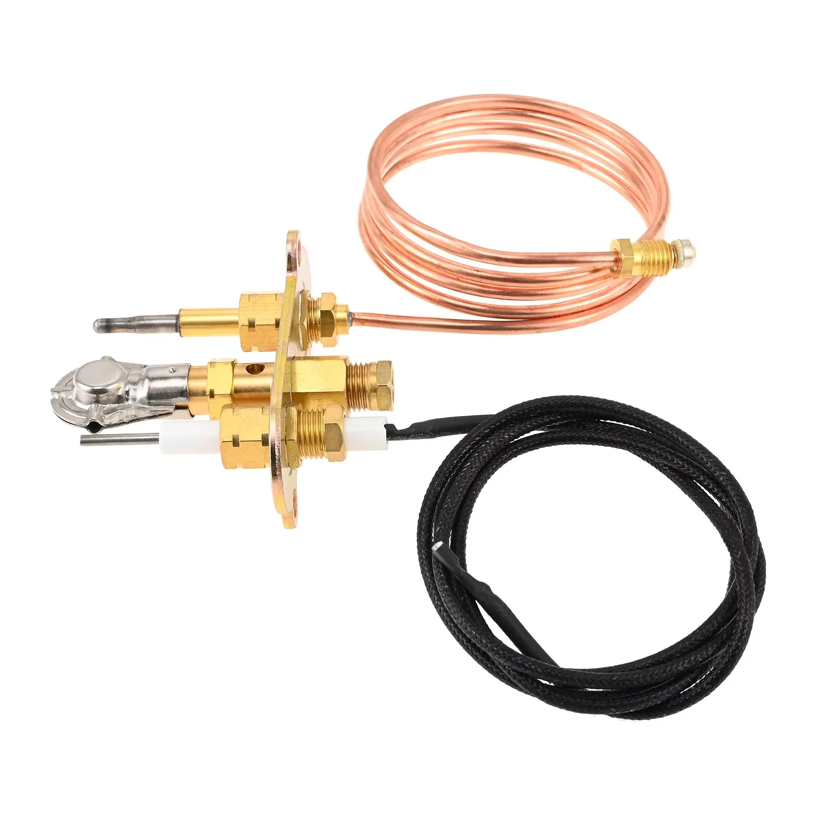 Replace Liquefied Gas M8*1 Thermocouple and Ignition Kit 900mm Pilot Burner kit for Fireplace/Thermocouple Gas Water Heater Part