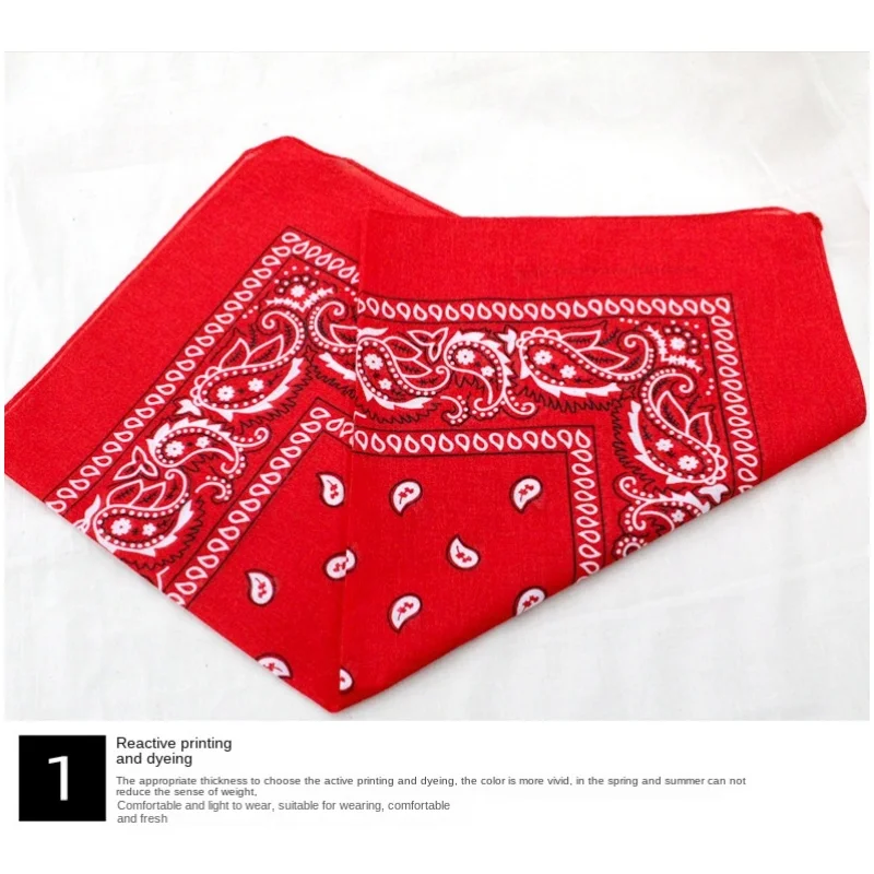 1 قطعة للجنسين تقليد القطن البوليستر Harajuku مطبوعة الأميوبا وشاح مربع المألوف الهيب هوب الكاجو زهرة الهيب هوب الحجاب