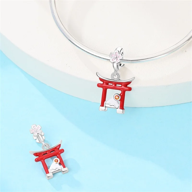 925 Sterling Silber Reise-Anhänger „Rund um die Welt“ mit Beijing, Paris, Mailand für Damen, passend für Original-Armbänder, DIY-Schmuckgeschenke – Detail 19
