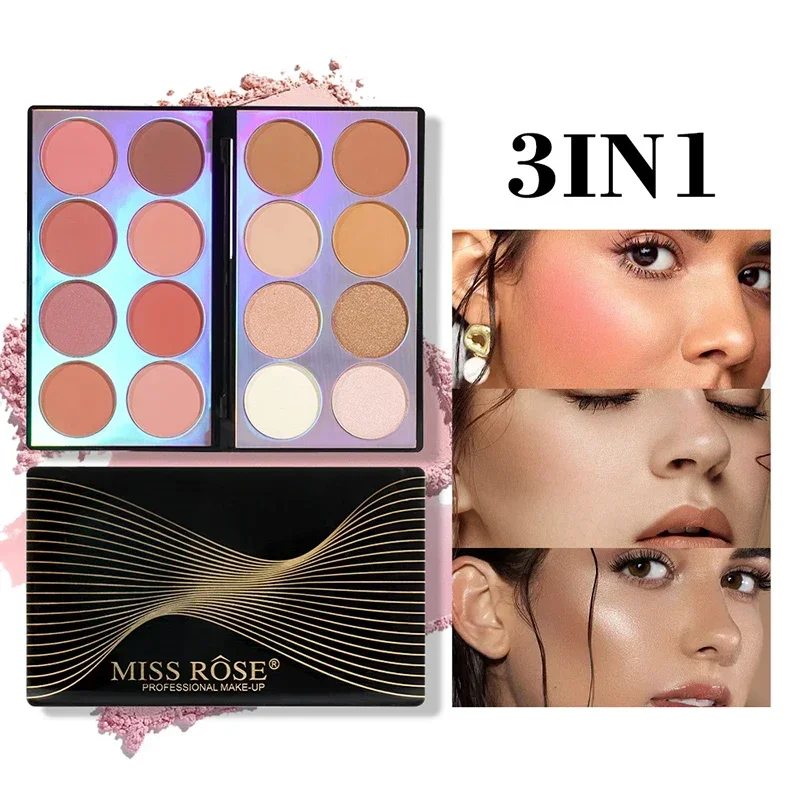 16 colori Contour Palette Blush Highlighter Bronzer Powder Makeup Palette Contour Kit cosmetici per il viso per le donne regali di san valentino