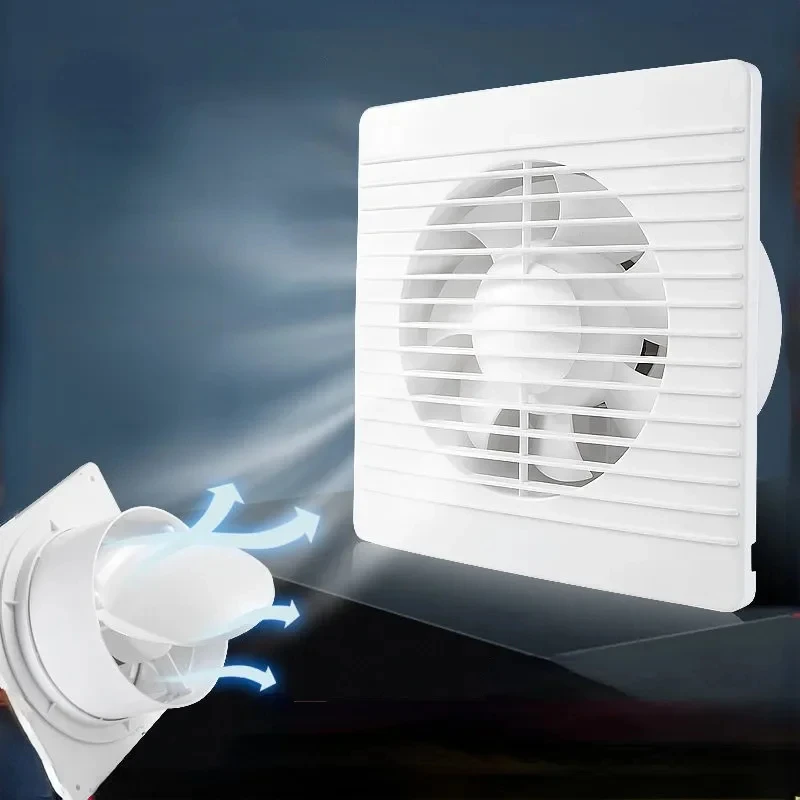 

4"6"8" Exhaust Fan Energy-saving Wall Mounted Vent Fan Anti-Mosquito Design Ventilator Extractor Fan for Bathroom Kitchen Toilet