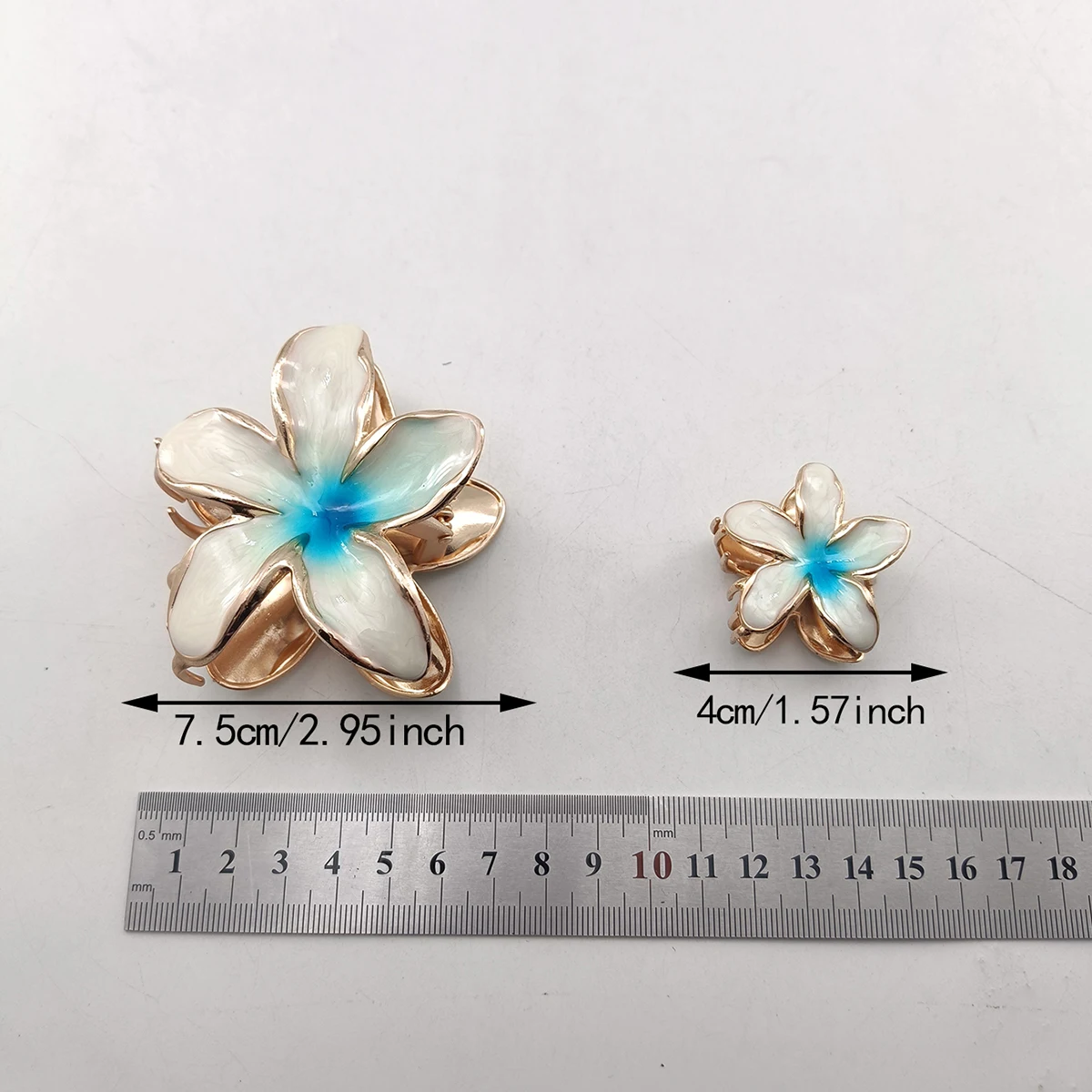 3/6 Pcs Alloy Flower Hair Claw Clips for Women Beach Holiday Hair Claw Stylish Shopping Headwear Female Hair Accessory view 6