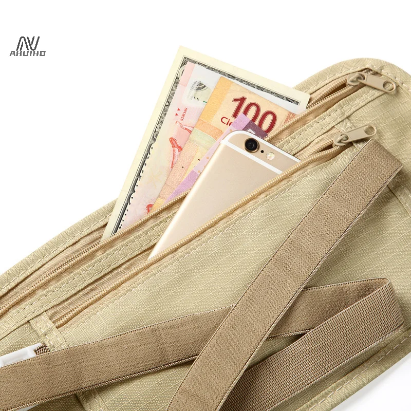 Invisible Travel Waist Packs Pouch for Passport Money Belt Bag Hidden Security Wallet Gift Travel Bag Chest Pack Money Waist Bag