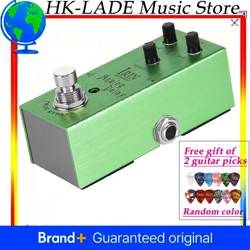 ﻿   IRIN AN-02 Pedale effetto per chitarra Ritardo analogico Pedale ritardo circuito digitale delicato e morbido Chitarra True Bypass Parti e accessori