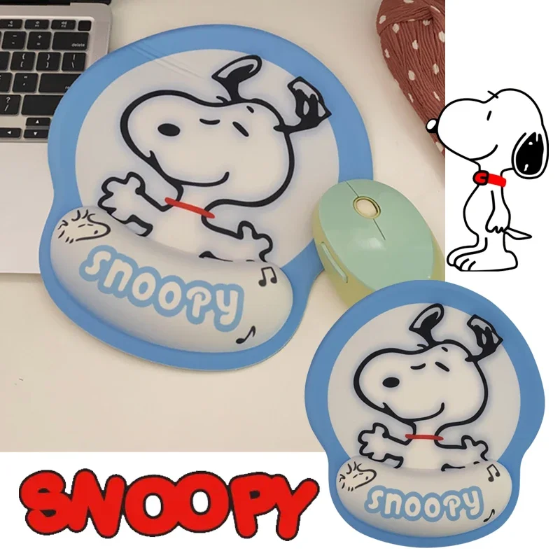

Snoopy Office Mousepad with Silicone Wrist Cartoon Ergonomic Gaming Desktop Mouse Pad For Computer Laptop PC Wrist Mouse Pad