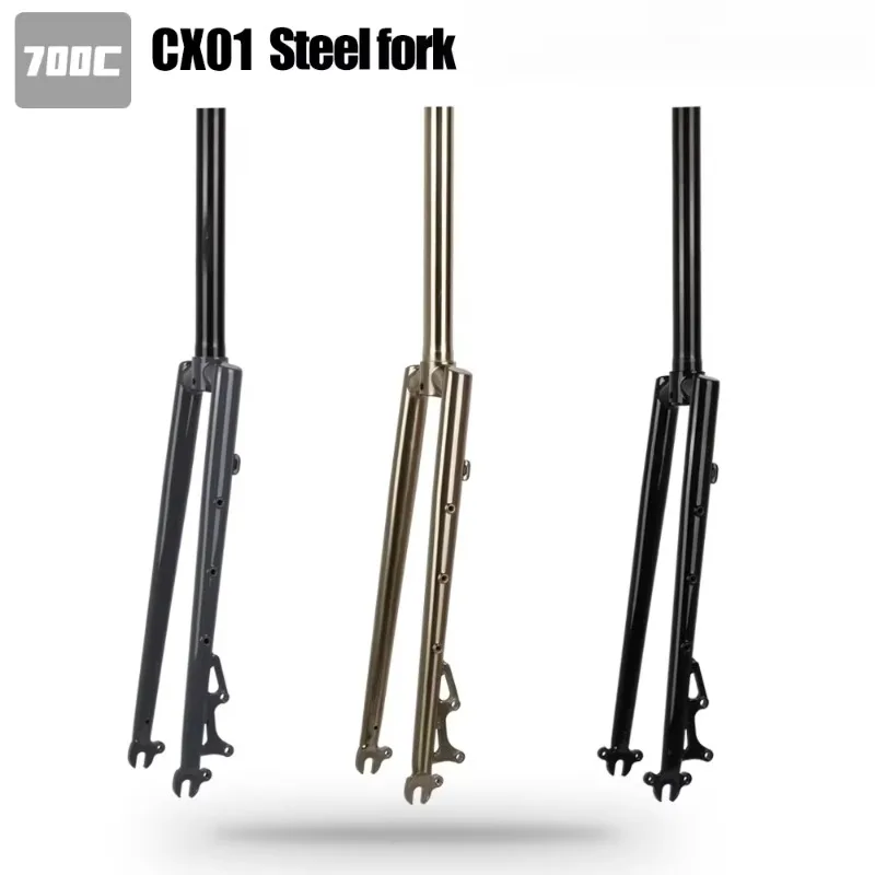 29 Inch /700C45C CX01 Road Bike Rigid Fork Cr-Mo Steel Disc Brake Quick Release 9100mm Post Mount