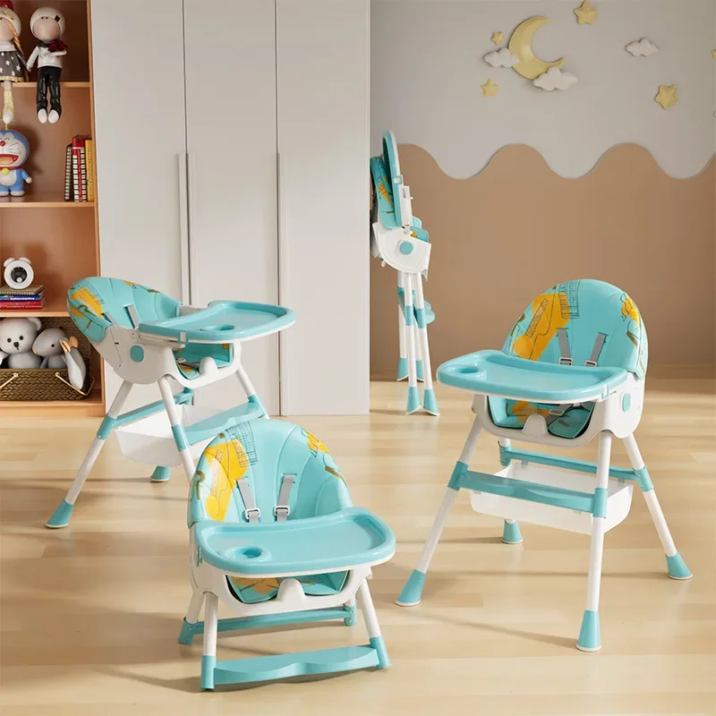 Baby Dining Chair Multifunctional Adjustable Children's Dining Chair Baby Dining Table Household Portable Plastic