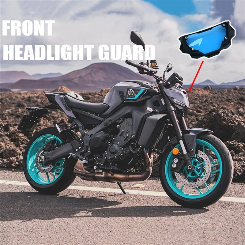 -A25M Voor YAMAHA MT09 Koplamp Cover Foryamaha MT-09 Voorlamp Guard Motorfiets Accessoires Zwart