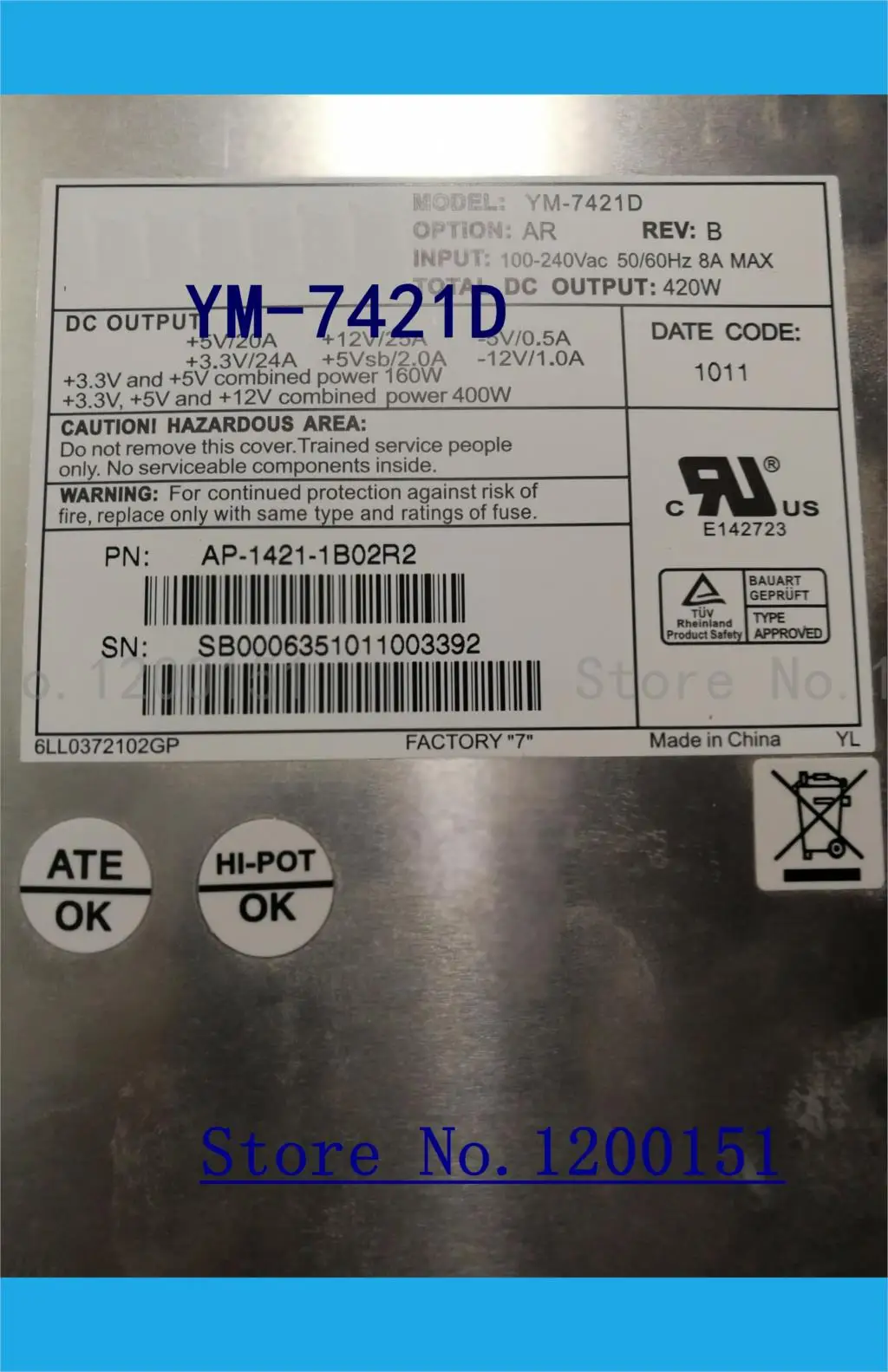 

YM-7421D NEW 1.55KG power supply