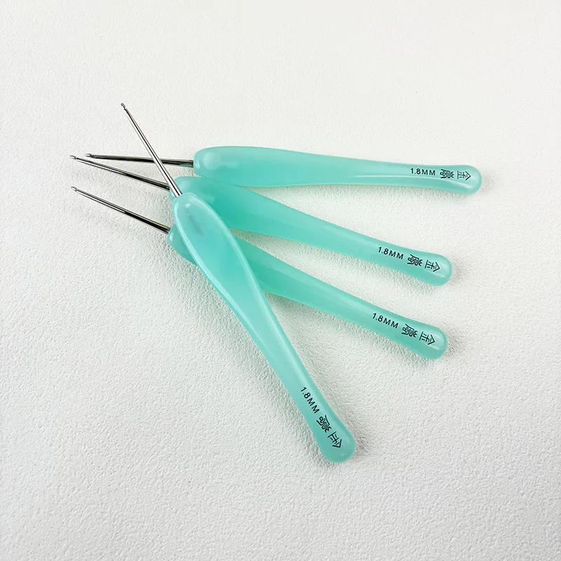 

Crochet Resin Green Jade-like DIY Doll Handcraft Knitting Tool Stainless Steel Crochet Hook
