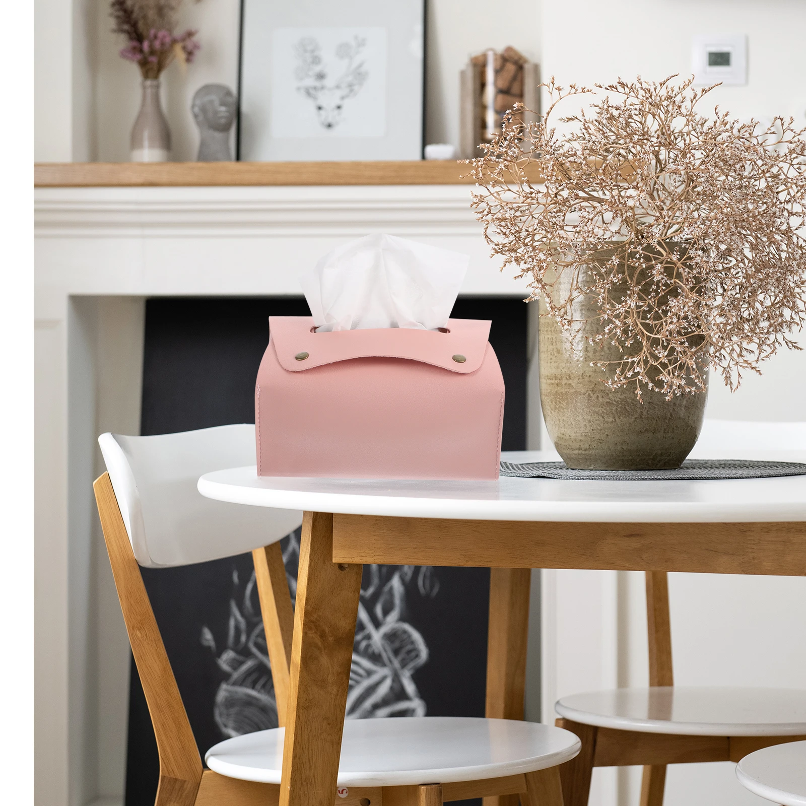 Napkin Tissue Box Portable Tissue Box Holder PU Material Dining Table Decorative Storage Case Car ganizer Portable