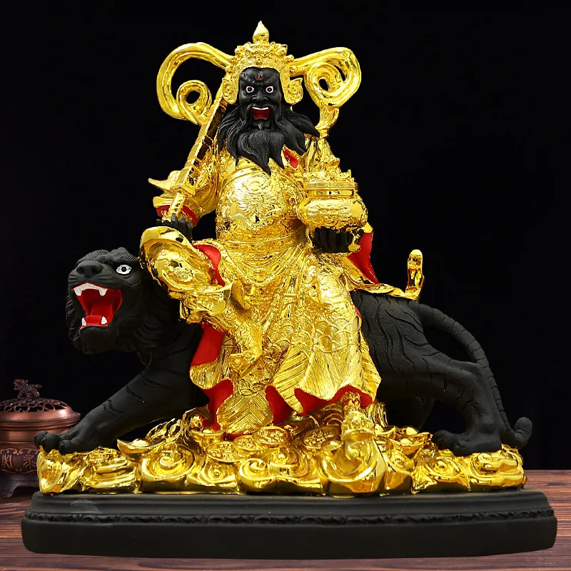 

Wu God of Wealth Statue of Zhao Gongming Resin Buddha Household Worship Wealth Attracting Decoration Marshal Zhao God of Wealth