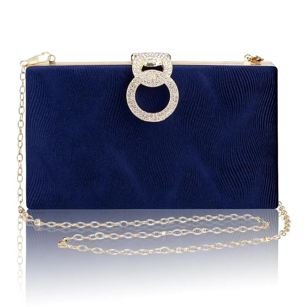 

Evening Clutch Purses for Women Handbags for Formal Bridal Wedding Party Cocktail Prom Small Crossbody Bag with Chain