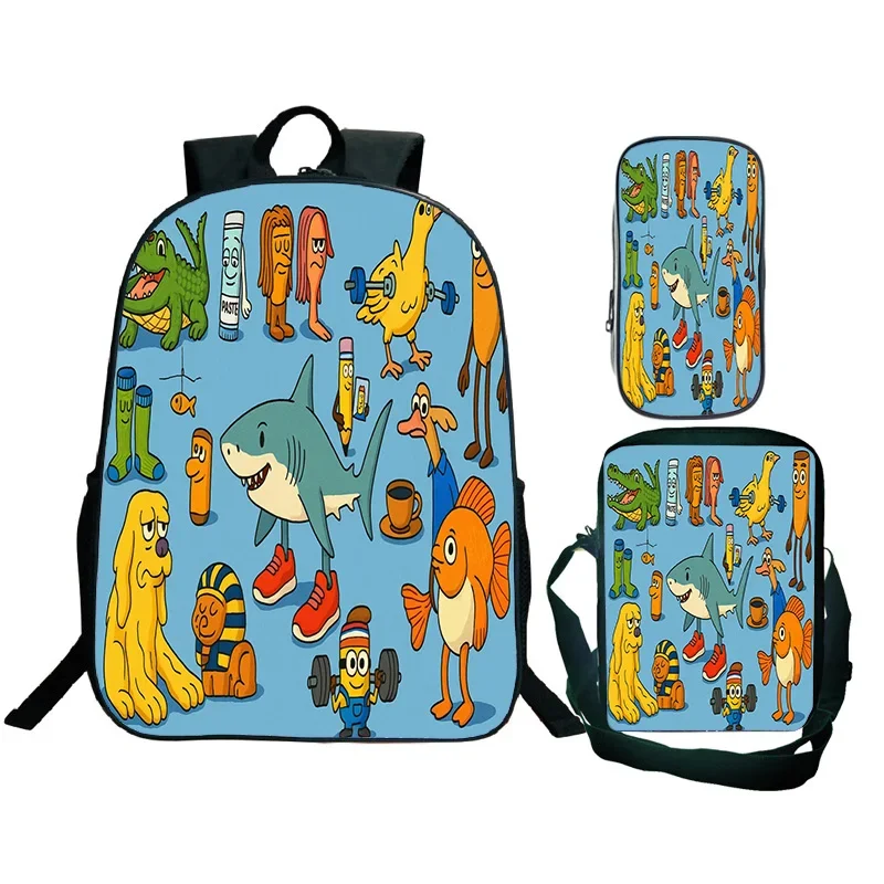 

Студенческий рюкзак из 3 предметов, итальянский рюкзак Brainrot, сумка для ручек, популярные веселые игровые рюкзаки Tralalero, легкий рюкзак на заказ, Mochilas