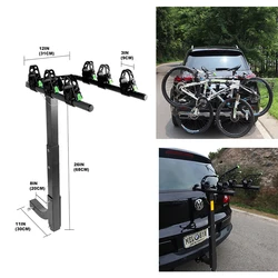 Stojak rowerowy blokujący 2 Cal zaczep do ciężarówka SUV rama rowerowa składany 4-rowerowy bagażnik łatwy montaż akcesoria samochodowe do samochodów ciężarowych