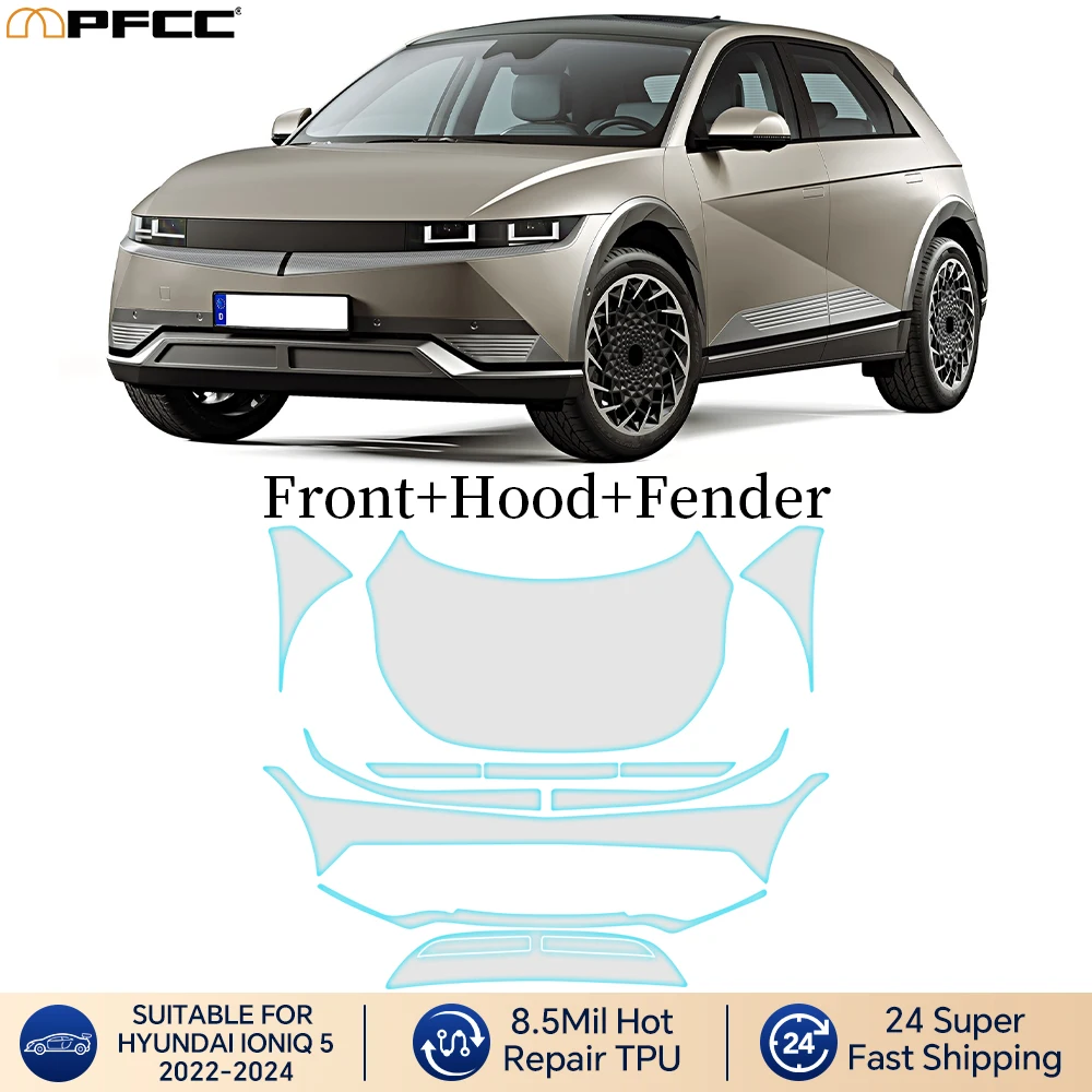 

Для Hyundai lONIQ 5 2022 2023 PPF прозрачная защитная пленка для автомобильной краски, наклейка на кузов автомобиля, комплект пленки, наклейка против царапин, ремонт