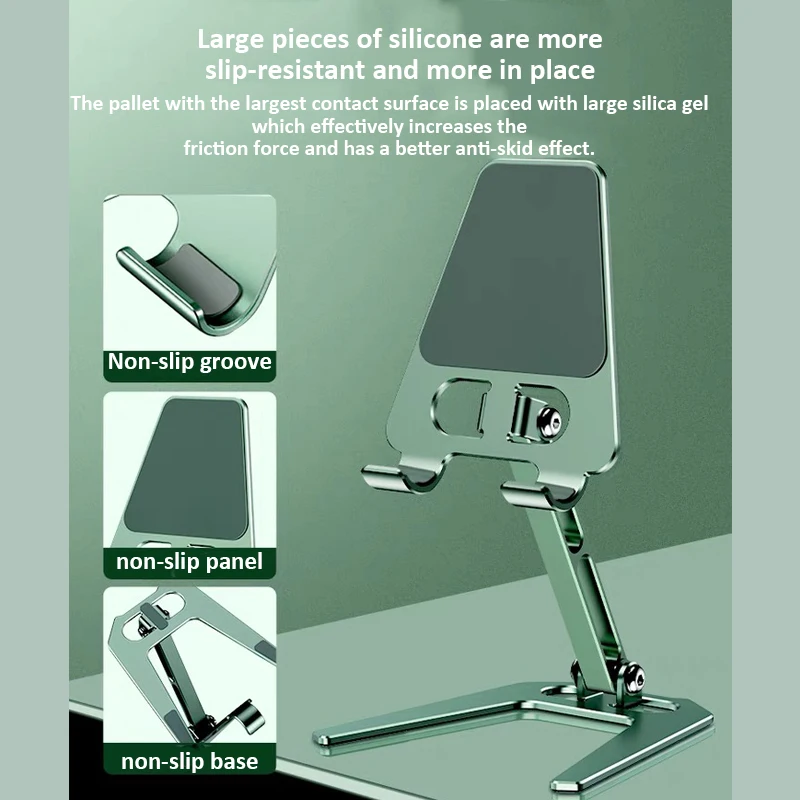 Kimdoole Desktop Phone Stand Alloy Aluminum Cellphone Holder Rotatable Foldable Smartphone Support for iPhone Samsung Accessory