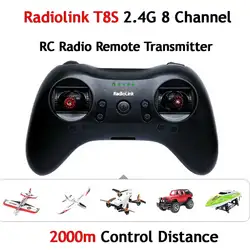 Radiolink T8S Radio Remote Transmitter 2.4G 8 Channel with Receiver R8EF Game Shape Controller 2000m for FPV Drone RC Aircraft