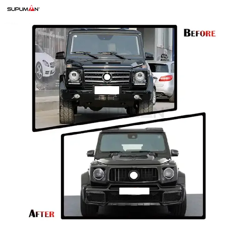 SPM Brand bumper diffuser spoiler kit for Mercedes Benz G class w463 body kit 2003-2018 upgrade to Benz Brabus body kit 2022+