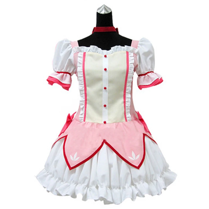 Anime Puella Magi Madoka Magica Magical Girl Kaname Madoka Cosplay Costume Short Ball Dress Cosplay Costume Halloween